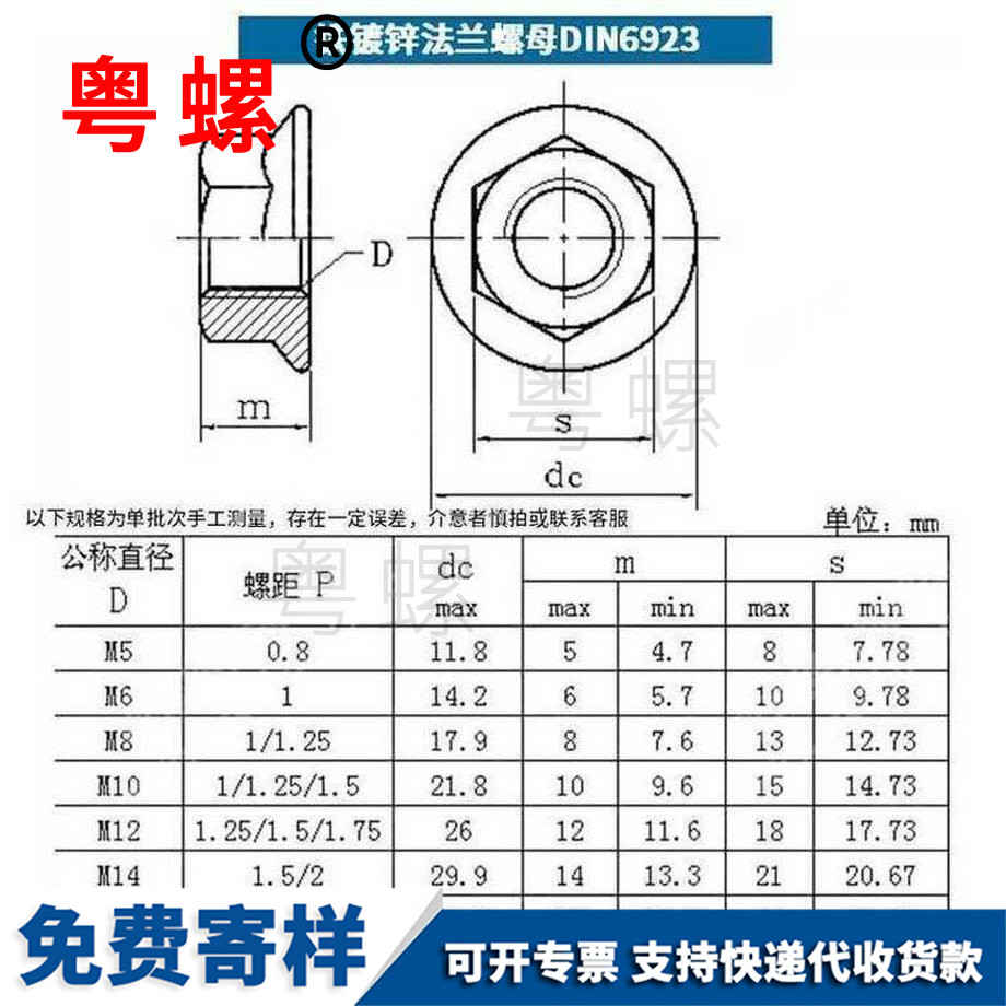 訂做鐵帶齒蕪湖法蘭螺母
