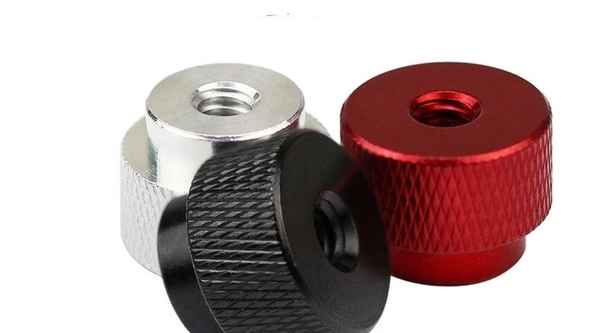 批發(fā)英制手?jǐn)Q螺母 攝影機(jī)架相機(jī)螺母 三腳架鋁合金 滾花螺帽緊固 M4